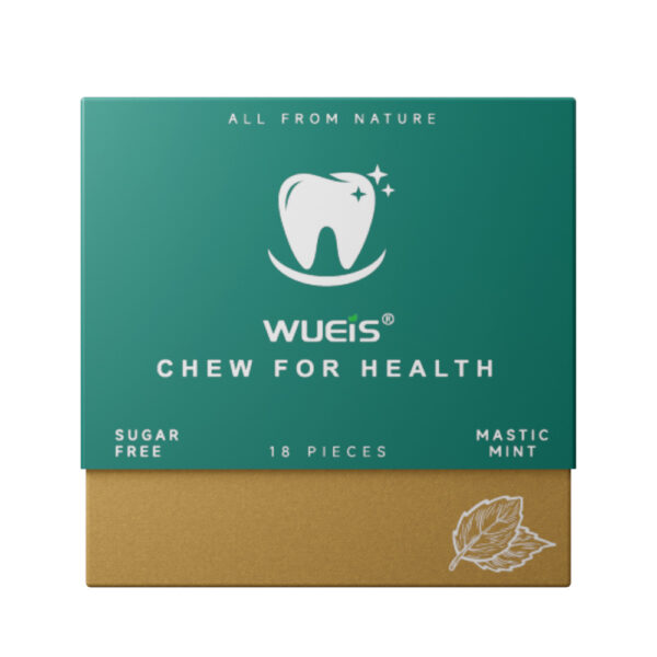 WUElS-Chew For Health-Sugar FreeMastic Mint-All From Nature-Remineralizing ChewingCum withNano-Hydroxyapatite for TeethandGum Protection -30 DAY SUPPLY